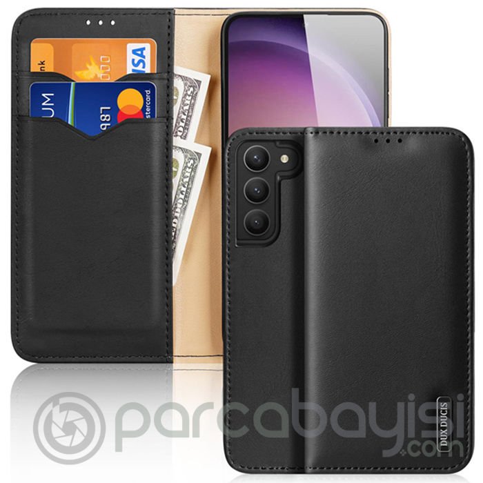 Dux Ducis SM Galaxy S23 Kılıf Mıknatıslı Cüzdanlı Deri Kılıf Hivo Series