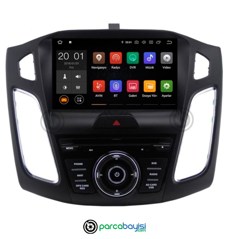 Ford Focus Android 10 Multimedya Ekran Navigasyon 9''
