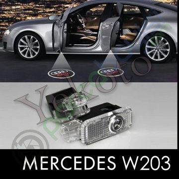 Mercedes W203 Serisi Araca Özel Kapı Logo Aydınlatma