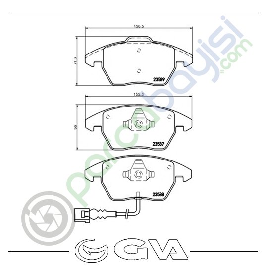 Volkswagen Golf Iv V Vı Ön Balata Seti 1997 Sonrası 1K0698151-1K0698151E-Wva23587