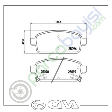 Opel Astra Arka Balata Seti 2012 Sonrası 542039-542040-13300867-Wva25096