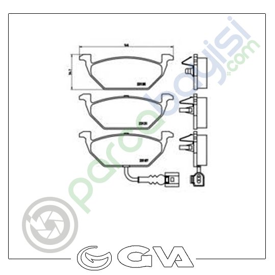 Audi A3 Ön Balata Seti 1997 Sonrası 1J0698151G-1K0698151F-6R0698151A