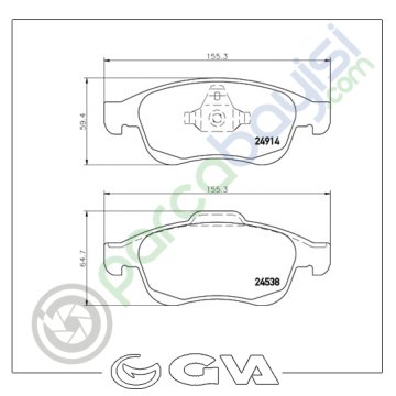 Renault Scenic Ön Balata Seti 2009 Sonrası 410607115R-410600379R