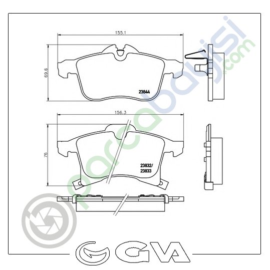 Opel Zafira Ön Balata Seti 2005 Sonrası 1605992-93176115