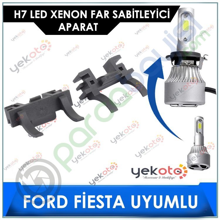 Ford Fiesta H7 Led Xenon Far Bağlantı Soketi Sabitleyici Aparat 2 Adet Tk-116