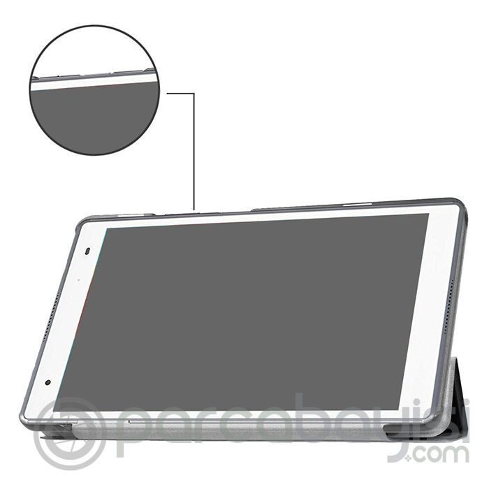 Lenovo Tab 4 8 Plus (tb-8704 Standlı Mıknatıslı Ultra İnce Deri Kılıf