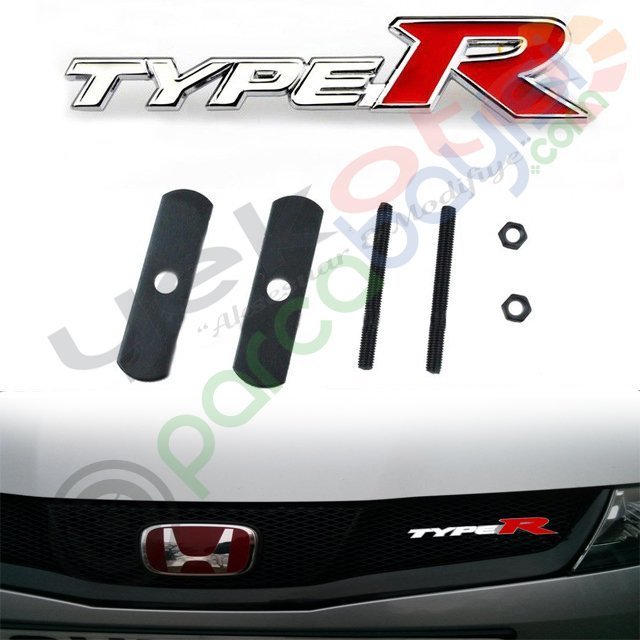 Type R Metal 3D Amblem Ön Panjur Logosu Orjinal Style