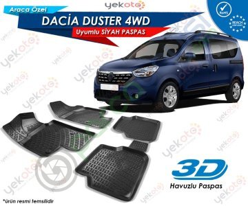 Dacia Dokker Uyumlu Araca Özel 3D Havuzlu Paspas