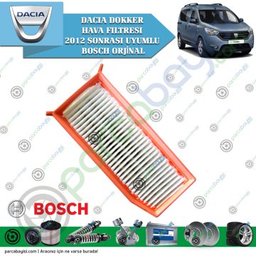 Dacia Dokker Hava Filtresi 2012 Sonrası Uyumlu Bosch Orjinal