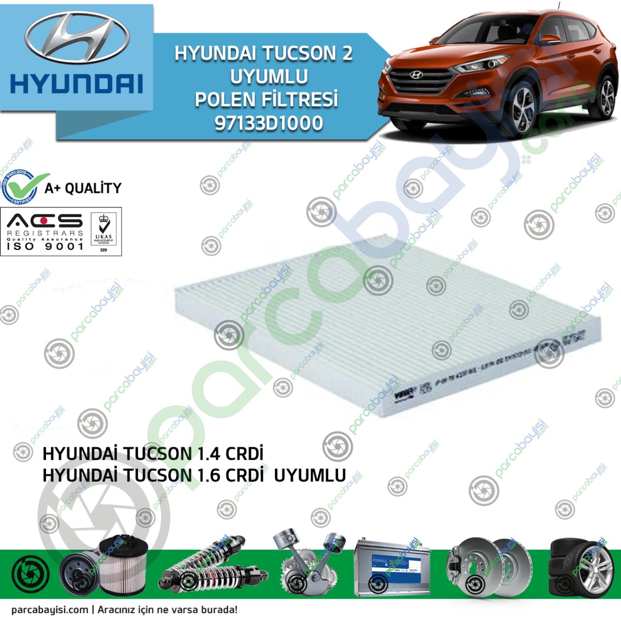 Hyundai Tucson 2 Polen Filtresi Muadil | 97133D1000