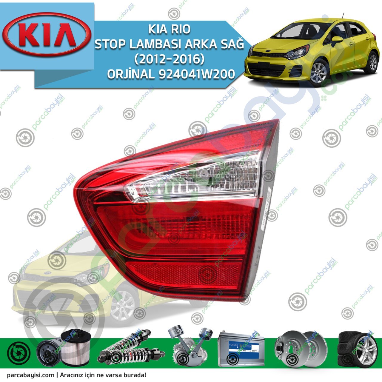 Kia Rio Stop Lambası Arka Sağ (2012-2016) Orjinal 924041W200