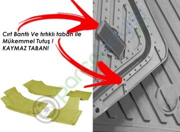 Volvo S40 Uyumlu Havuzlu Kesilebilir Bej Paspas