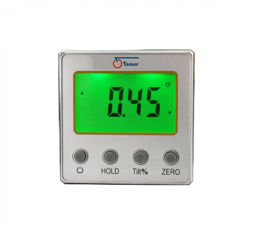 Mini-Digital-Neigungsmesser mit Magnetfuß, wiederaufladbar / beleuchtetes Modell - 4x90°/0,05°