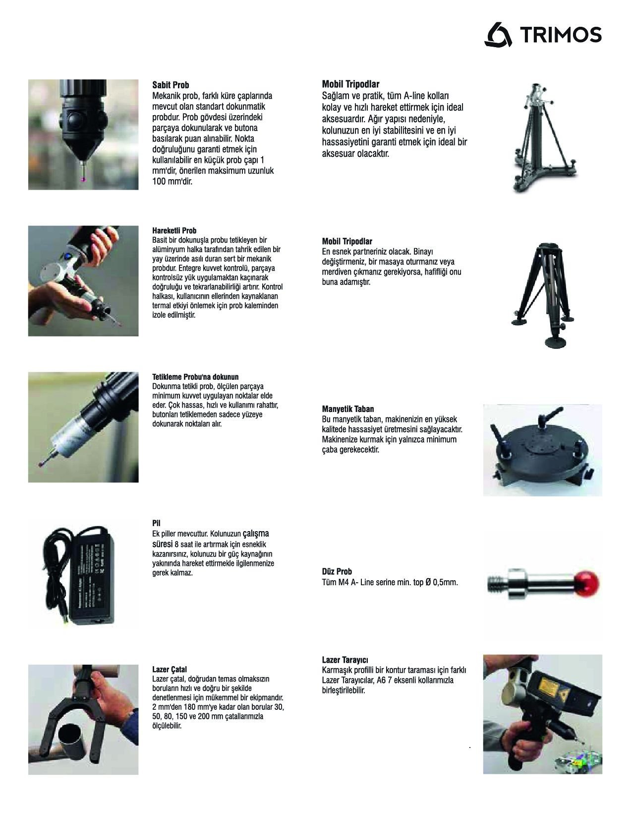 Trimos A-LINE TAŞINABİLİR ÖLÇÜM KOLLARI AKSESUARLAR