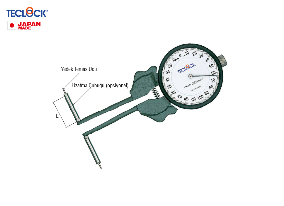 İç Çap Ölçüm Komparatörleri İçin Opsiyonel Uzatma Çubukları