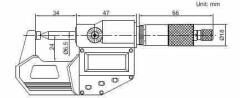 Dijital Özel Ölçme Çeneli Mikrometreler IP65