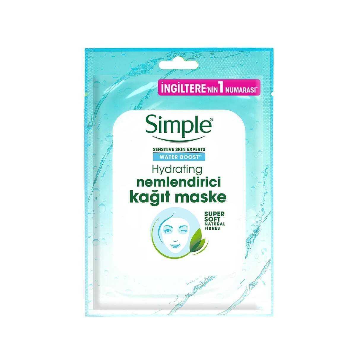 Simple Water Boost Hydrating Nemlendirici Kağıt Maske