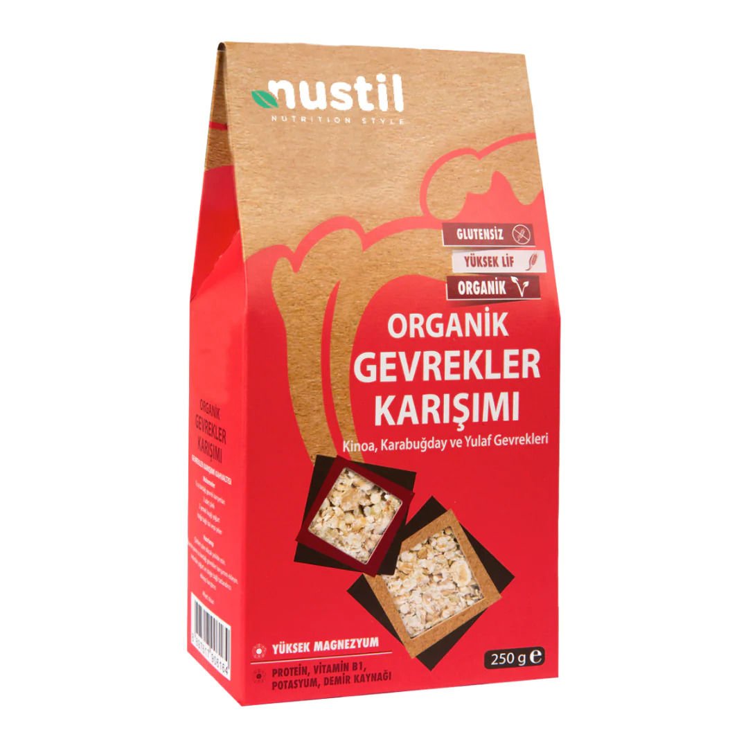 3'lü Nustil Organik Gevrekler Karışımı 250 gr