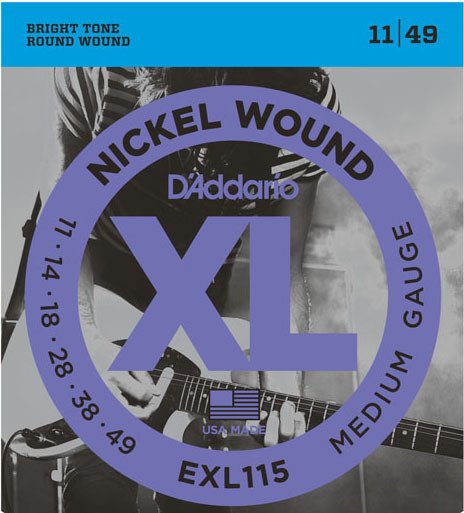 ELEKTRO GİTAR TEL SETİ, XL, 11-49, NICKEL WOUND, BLUES/JAZZ ROCK, MEDIUM GAUGE, BRIGHT TONE, ROUND WOUND