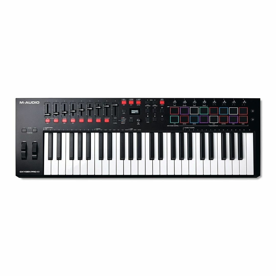 M-Audio Oxygen Pro 49 Midi Klavye  Yarı-ağır tuşe, 49 Tuşlu Profesyonel USB/Midi controller