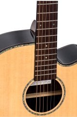 Valler VA555 Solid Top Cutaway Parlak Cilalı Akustik Gitar