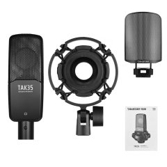 Takstar TAK35 Profesyonel Condenser ShockMount ve Pop Filtreli Stüdyo Kayıt Mikrofon Seti