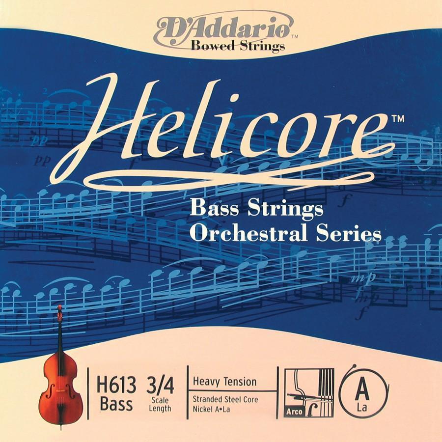 KONTRABAS TEK TEL, HELICORE, A-LA, SCALE 3/4, DOUBLE BASS ORCHESTRAL SERIES, HEAVY TENSION, STRANDED STEEL CORE (BÜKÜMLÜ ÇELİK ÇEKİRDEK) / NICKEL