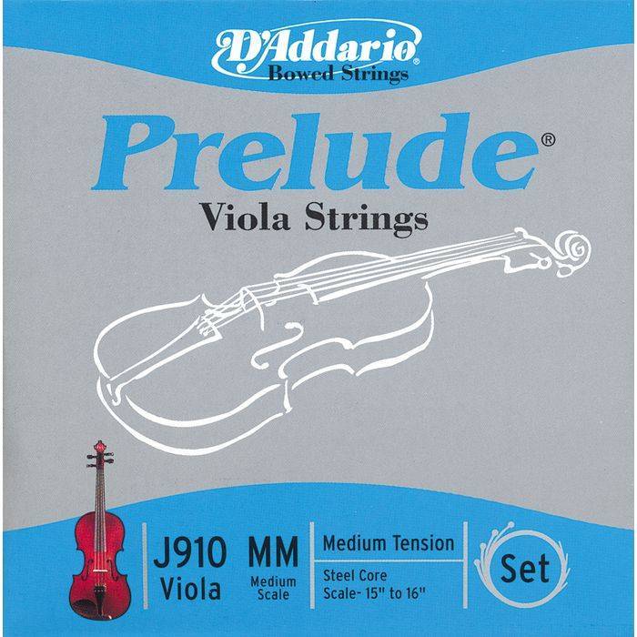 VIOLA TEL SETİ, PRELUDE, MEDIUM SCALE (15''-16''), MEDIUM TENSION, STEEL CORE