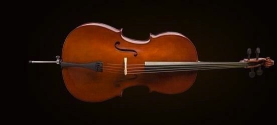 CELLO 4/4,+KILIF+YAY, KLAVYE: AKÇAAĞAÇ (FRANSIZ SİSTEM), BURGULAR: KARARTILMIŞ AKÇAAĞAÇ, METAL KUYRUK, ÇENE DAYANAĞI: AKÇAAĞAÇ