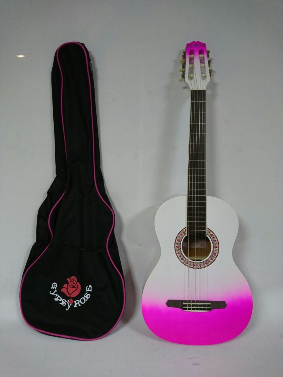 Valencia 7/8 GRC1KPUB Klasik gitar Pembe+ Kılıf+ askı 