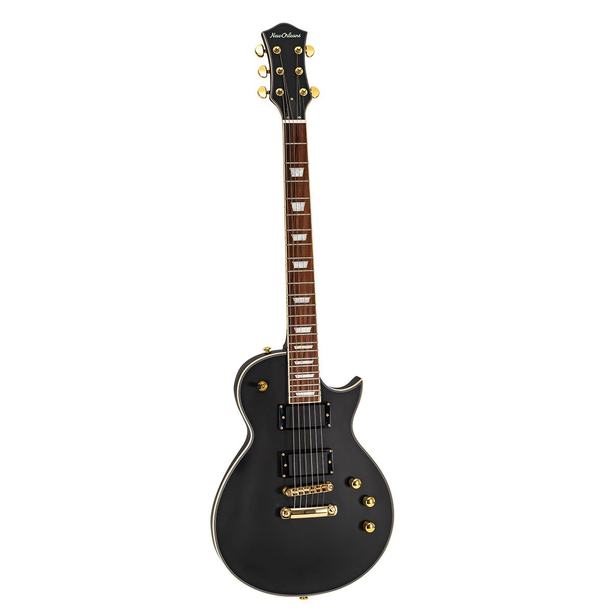 New Orleans NLP1000MX Çift Humbucker Manyetikli Mat Siyah Les Paul Elektro Gitar