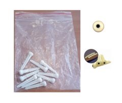 AKUSTİK GİTAR PİMİ (10'LU PAKET), PLASTİK KEMİK, KEMİK BEYAZI RENK, AKUSTİK GİTARIN TELLERİNİ GÖVDEYE SABİTLEYEN BİR TIPA İŞLEVİ GÖRÜR.