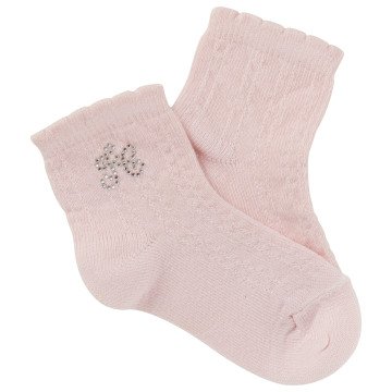 Kız Bebek Bileği Taşlı Kısa Çorap