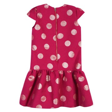 Kız Çocuk Kısa Kollu Jakart Elbise