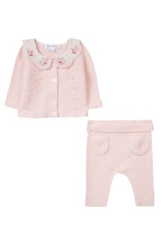 Kız Bebek Hırka + Pantalon Set