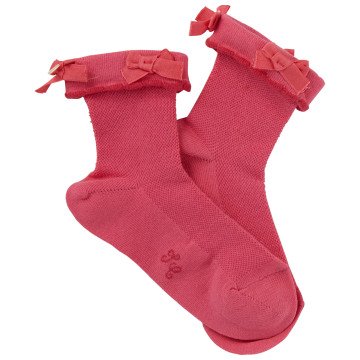 Kız Çocuk Bileği Fiyonklu Kısa Çorap
