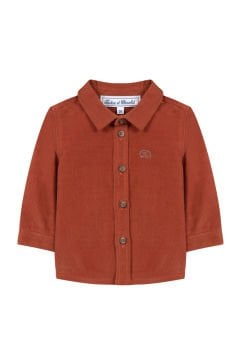 Erkek Bebek Düz Renk Koton Gömlek