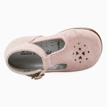 Kız Bebek Bilekten Tokalı Güderi Ayakkabı