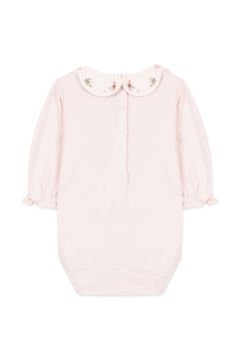 Kız Bebek Yakası Nakışlı Body