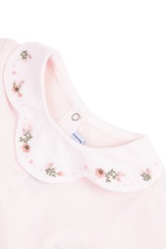 Kız Bebek Yakası Nakışlı Body