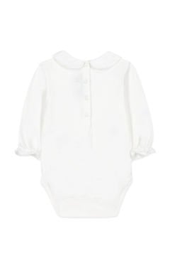 Kız Bebek Yakası Nakışlı Body