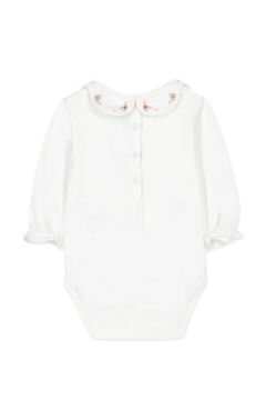 Kız Bebek Yakası Nakışlı Body