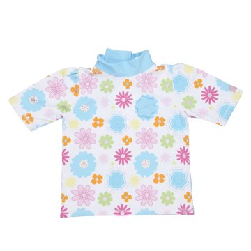 Kız Çocuk UV Korumalı T-Shirt Aqua Flower