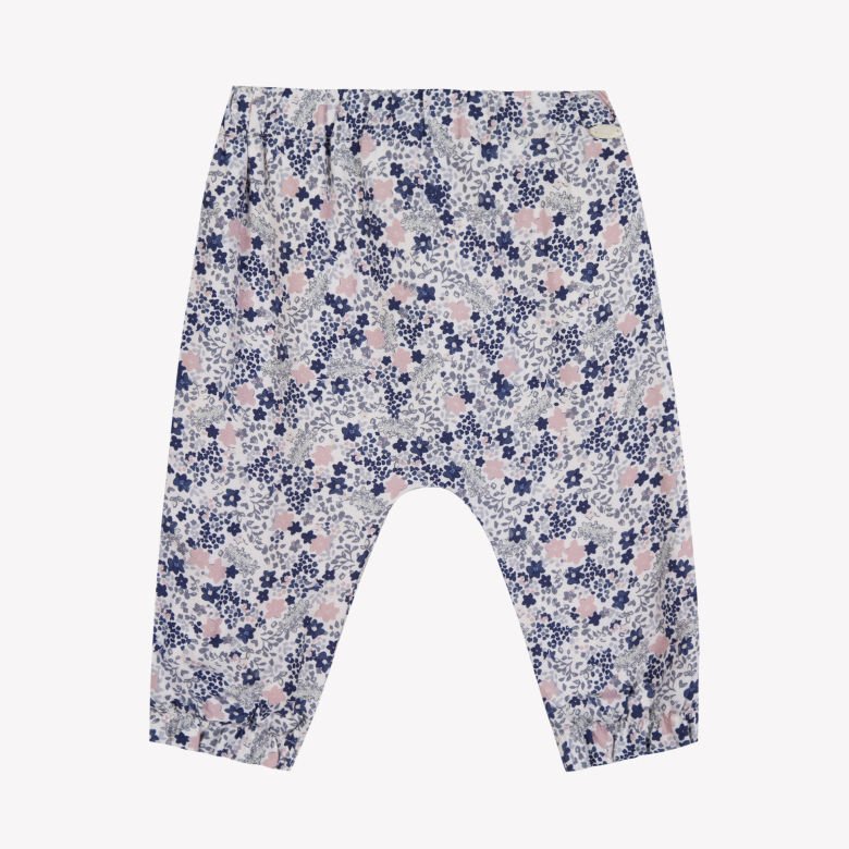 Kız Bebek Çiçek Desenli Rahat Pantalon