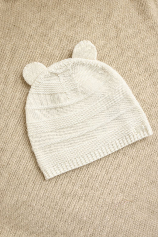Bebek Ekru Yün Bone