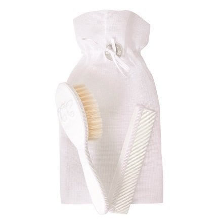 Unisex Bebek Saç Fırçası ve Tarak Takımı Monogram