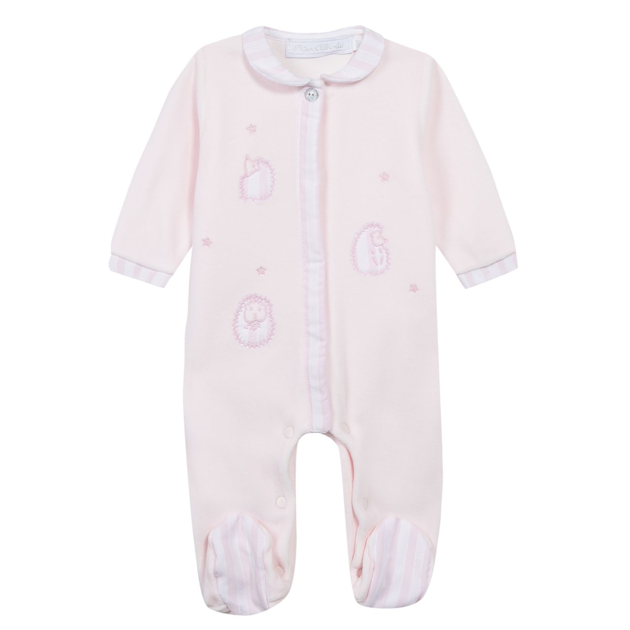 Kız Bebek Önden Açılan Kadife Tulum