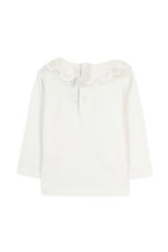 Kız Bebek Dantel Yakalı Bluz
