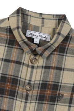 Erkek Çocuk Kareli Coton Gömlek