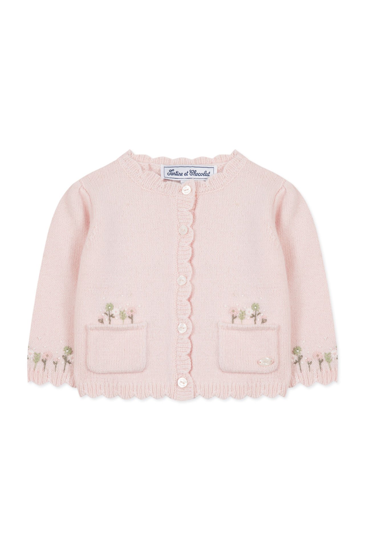 Kız Bebek Nakışlı Hırka